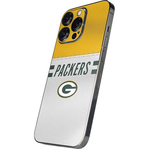 NFL Green Bay Packers White Striped iPhone 14 Pro Skin