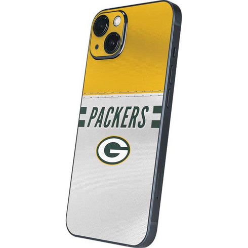 NFL Green Bay Packers White Striped iPhone 14 Skin