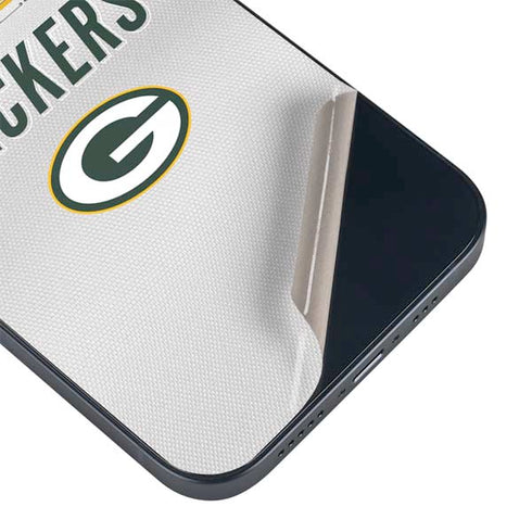 NFL Green Bay Packers White Striped iPhone 15 Skin