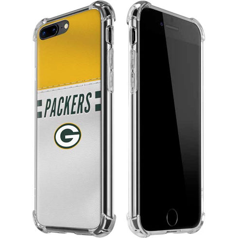 NFL Green Bay Packers White Striped iPhone 7/8 Plus Clear Case