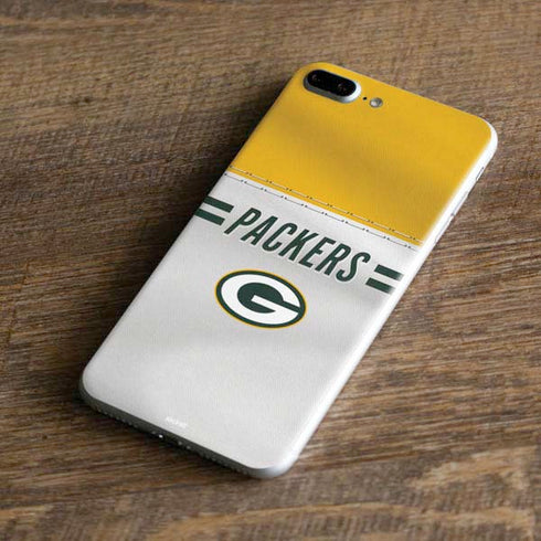 NFL Green Bay Packers White Striped iPhone 8 Plus Skin