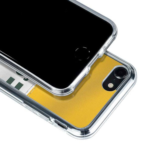 NFL Green Bay Packers White Striped iPhone SE (2nd & 3rd Gen) Clear Case