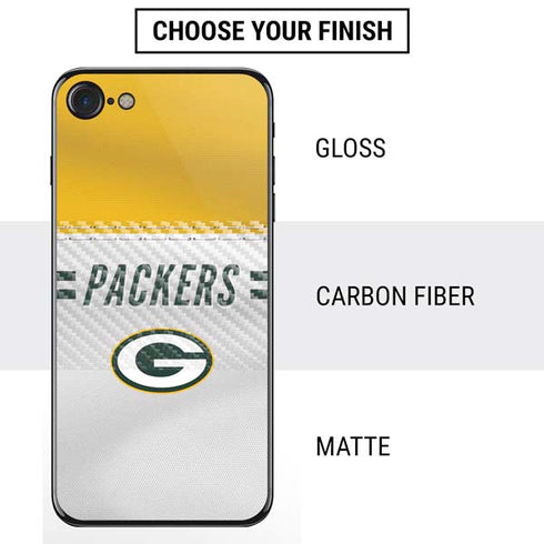 NFL Green Bay Packers White Striped iPhone SE (2nd & 3rd Gen) Skin