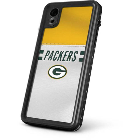NFL Green Bay Packers White Striped iPhone XR Waterproof Case