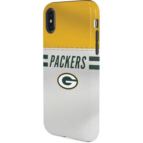 NFL Green Bay Packers White Striped iPhone XS Pro Case