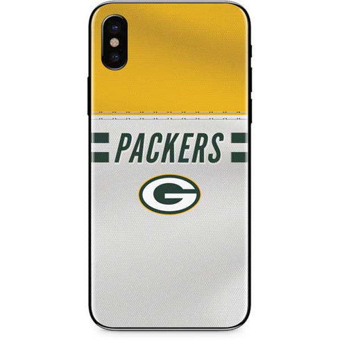 NFL Green Bay Packers White Striped iPhone XS Skin