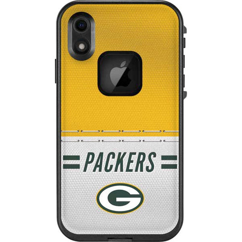 NFL Green Bay Packers White Striped LifeProof Fre iPhone Skin