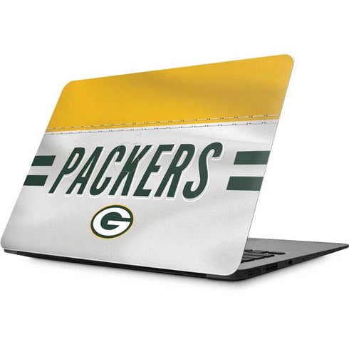 NFL Green Bay Packers White Striped Apple MacBook Skin