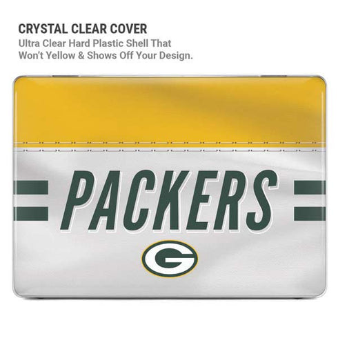 NFL Green Bay Packers White Striped MacBook Air 13in M1 (2021) Case plus Skin