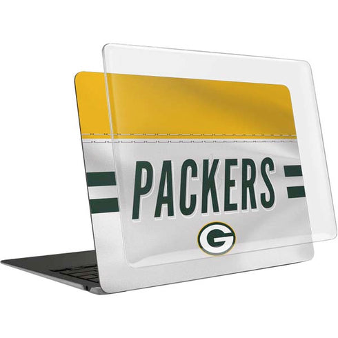NFL Green Bay Packers White Striped MacBook Air 15in (2023-2025) Case plus Skin