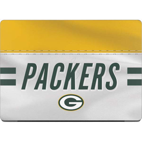 NFL Green Bay Packers White Striped MacBook Pro 14in (2021-24) Skin