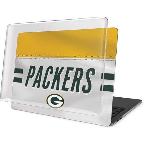 NFL Green Bay Packers White Striped MacBook Pro 15in (2016-19) Case plus Skin