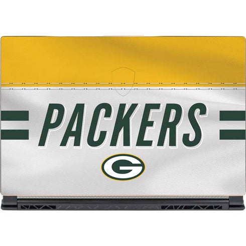 NFL Green Bay Packers White Striped MSI GS65 Stealth Laptop Skin