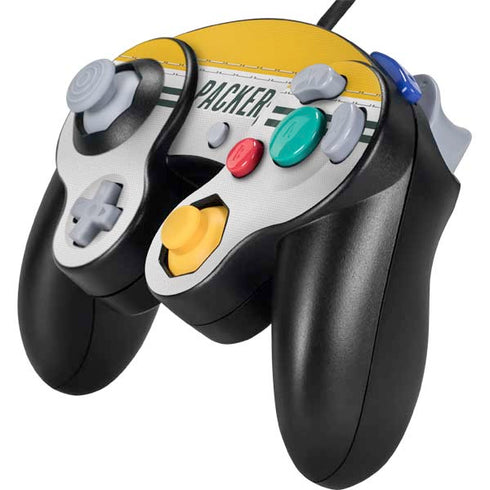 NFL Green Bay Packers White Striped Nintendo GameCube Controller Skin