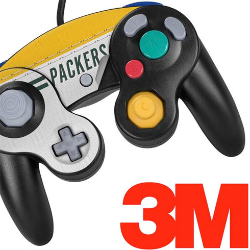 NFL Green Bay Packers White Striped Nintendo GameCube Controller Skin