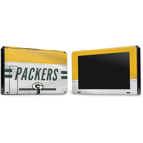 NFL Green Bay Packers White Striped Nintendo Switch Bundle Skin