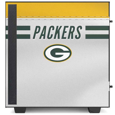 NFL Green Bay Packers White Striped NZXT H510 Compact ATX Mid-Tower Case Skin