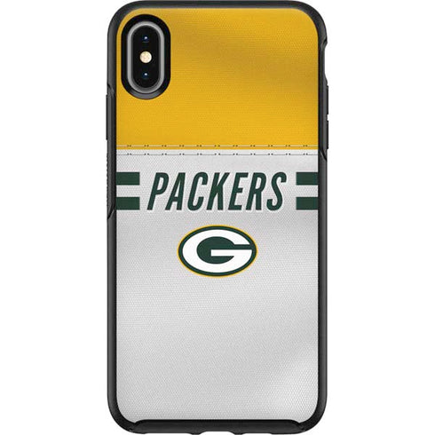 NFL Green Bay Packers White Striped Otterbox Symmetry iPhone Skin