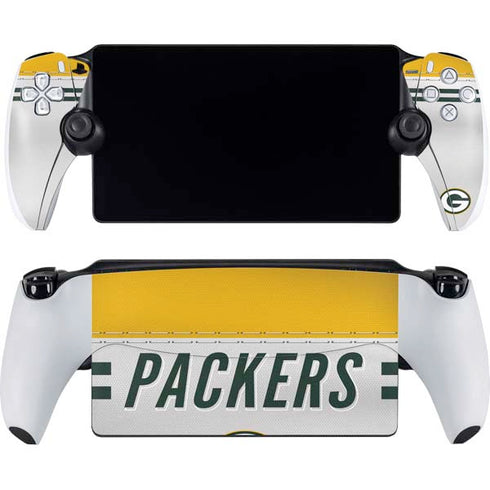 NFL Green Bay Packers White Striped PlayStation Portal Remote Player Skin