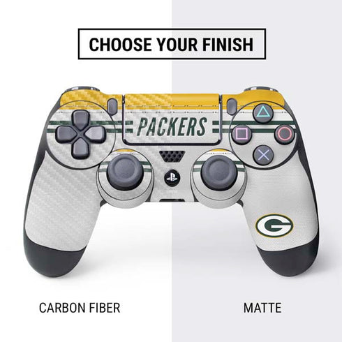 NFL Green Bay Packers White Striped PS4 Controller Skin