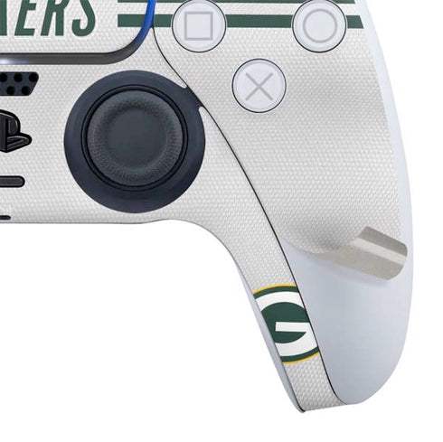 NFL Green Bay Packers White Striped PS5 Bundle Skin