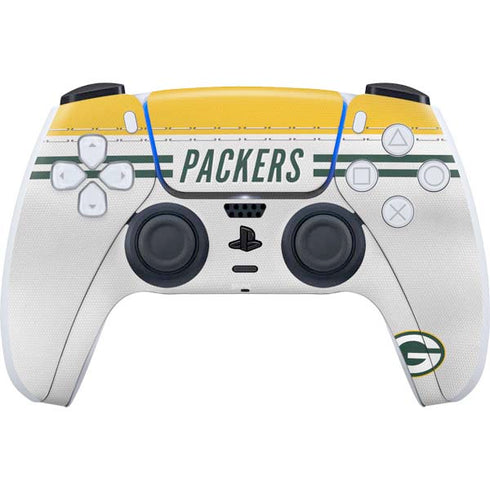 NFL Green Bay Packers White Striped PS5 Controller Skin