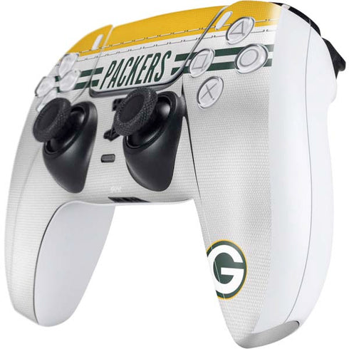 NFL Green Bay Packers White Striped PS5 Controller Skin
