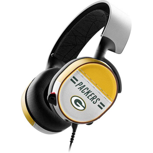 NFL Green Bay Packers White Striped SteelSeries Arctis 5 Skin