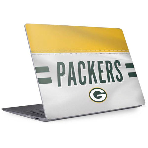 NFL Green Bay Packers White Striped Surface Laptop 2 Skin