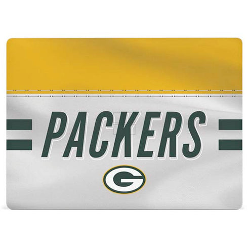 NFL Green Bay Packers White Striped Surface Laptop 2 Skin