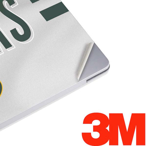 NFL Green Bay Packers White Striped Surface Laptop 2 Skin