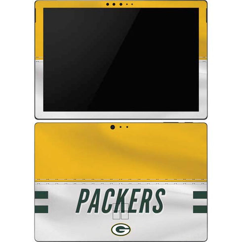 NFL Green Bay Packers White Striped Surface Pro 6 Skin