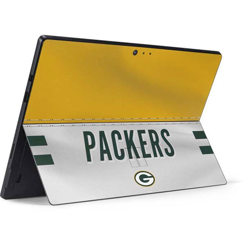 NFL Green Bay Packers White Striped Surface Pro 6 Skin