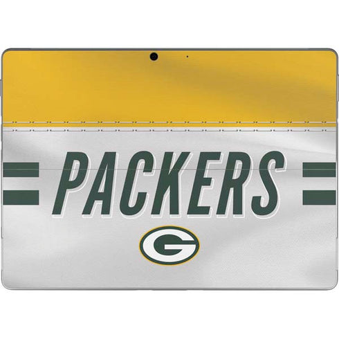 NFL Green Bay Packers White Striped Surface Pro 8 Skin