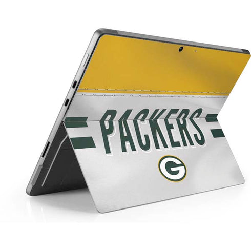 NFL Green Bay Packers White Striped Surface Pro 8 Skin