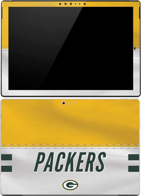 NFL Green Bay Packers White Striped Surface Pro (2017) Skin