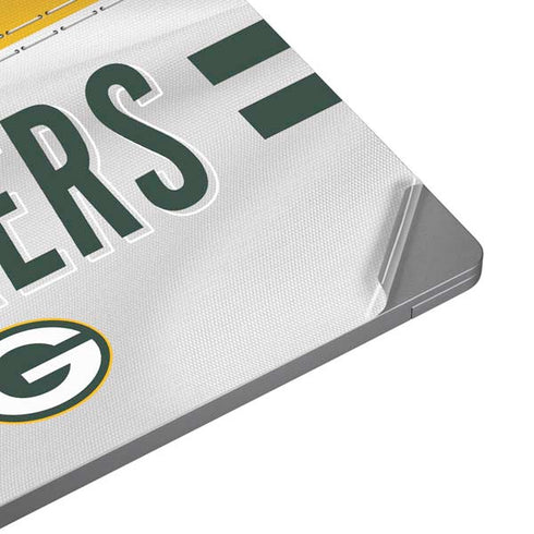 NFL Green Bay Packers White Striped Universal Laptop 13in (10.6 x 7.6in) Skin