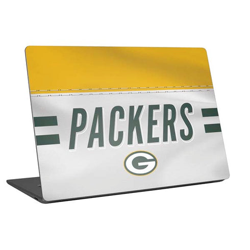 NFL Green Bay Packers White Striped Universal Laptop 14in (11.4 x 8.2in) Skin