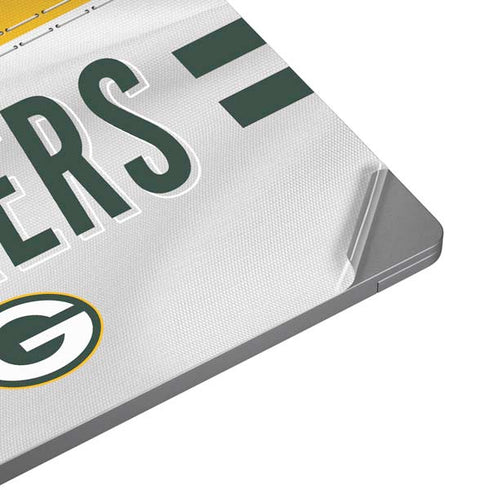 NFL Green Bay Packers White Striped Universal Laptop 15in (12.2 x 8.8in) Skin