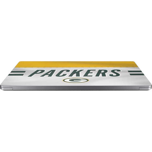 NFL Green Bay Packers White Striped Universal Laptop 16in (13 x 9.4in) Skin