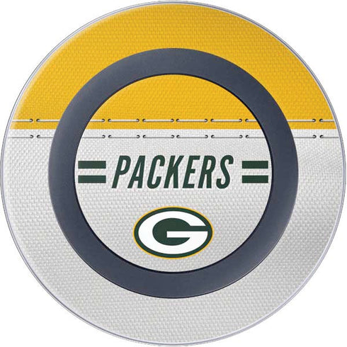 NFL Green Bay Packers White Striped Wireless Charger Skin