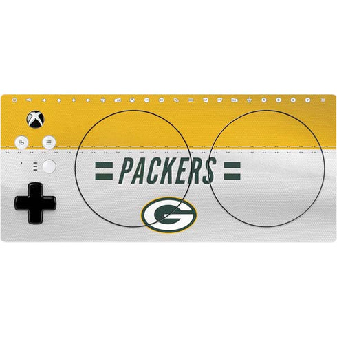 NFL Green Bay Packers White Striped Xbox Adaptive Controller Skin