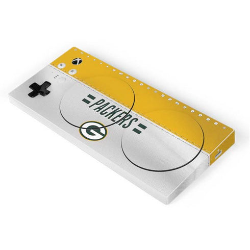 NFL Green Bay Packers White Striped Xbox Adaptive Controller Skin