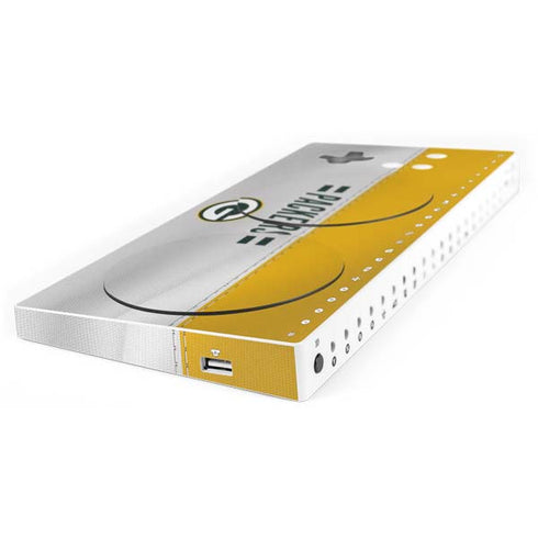 NFL Green Bay Packers White Striped Xbox Adaptive Controller Skin