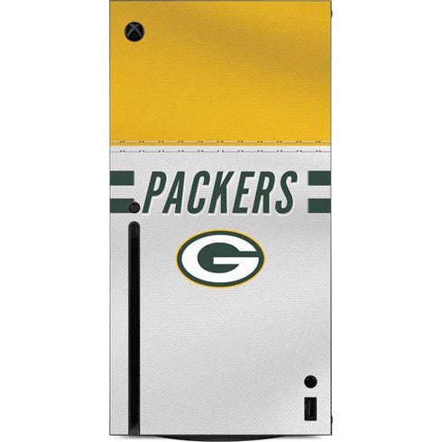 NFL Green Bay Packers White Striped Xbox Series X Console Skin