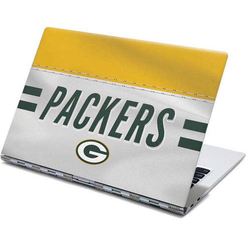 NFL Green Bay Packers White Striped Yoga 910 2-in-1 14in Touch-Screen Skin