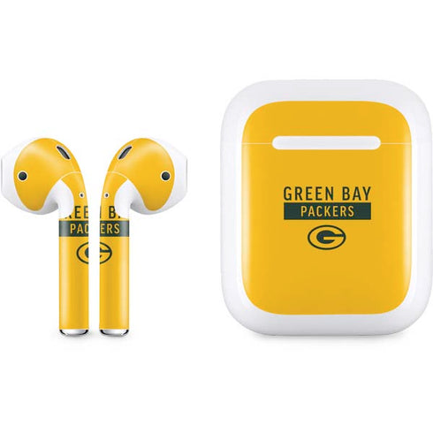 NFL Green Bay Packers Yellow Performance Series Apple AirPods Skin