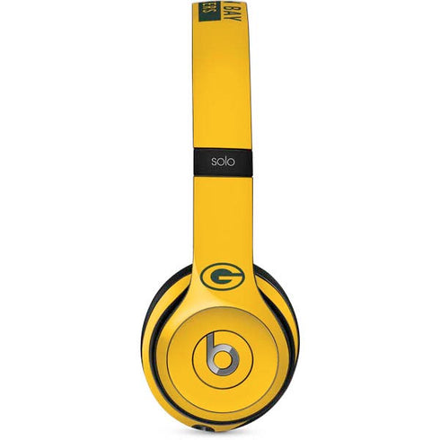 NFL Green Bay Packers Yellow Performance Series Beats Solo 2 Wired Skin