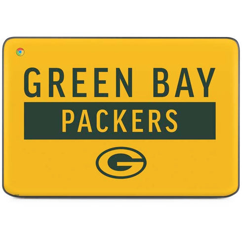 NFL Green Bay Packers Yellow Performance Series HP Chromebook Skin
