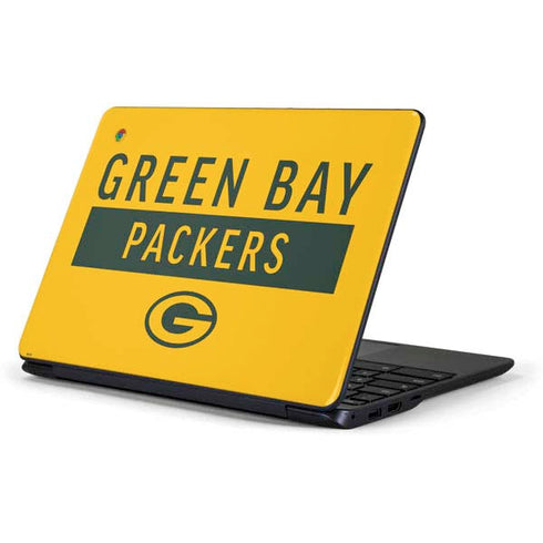 NFL Green Bay Packers Yellow Performance Series Samsung Chromebook Skin